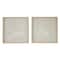 Set of 2 Brown Plastic Coastal Shadow Box, 20" x 20"